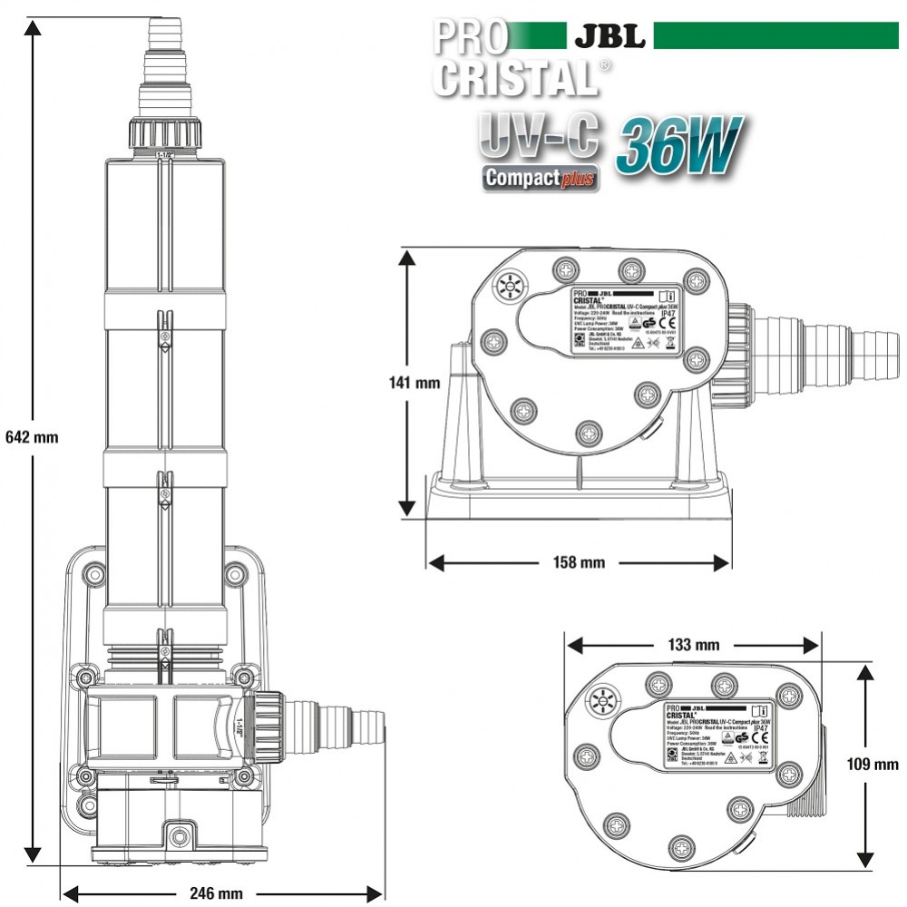 JBL ProCristal UV-C Compact Plus 36W /UV-C Система За Аквариуми (Морски И Сладководни) И Езера/-36W JBL ProCristal UV-C Compact Plus 36W /UV-C Система За Аквариуми (Морски И Сладководни) И Езера/-36W