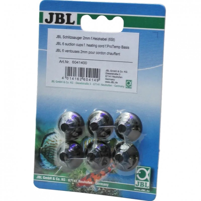 JBL Suction Cup 2mm /Вендузи За Закрепване На Дънен Подгряващ Кабел В Аквариуми И Терариуми/-6бр