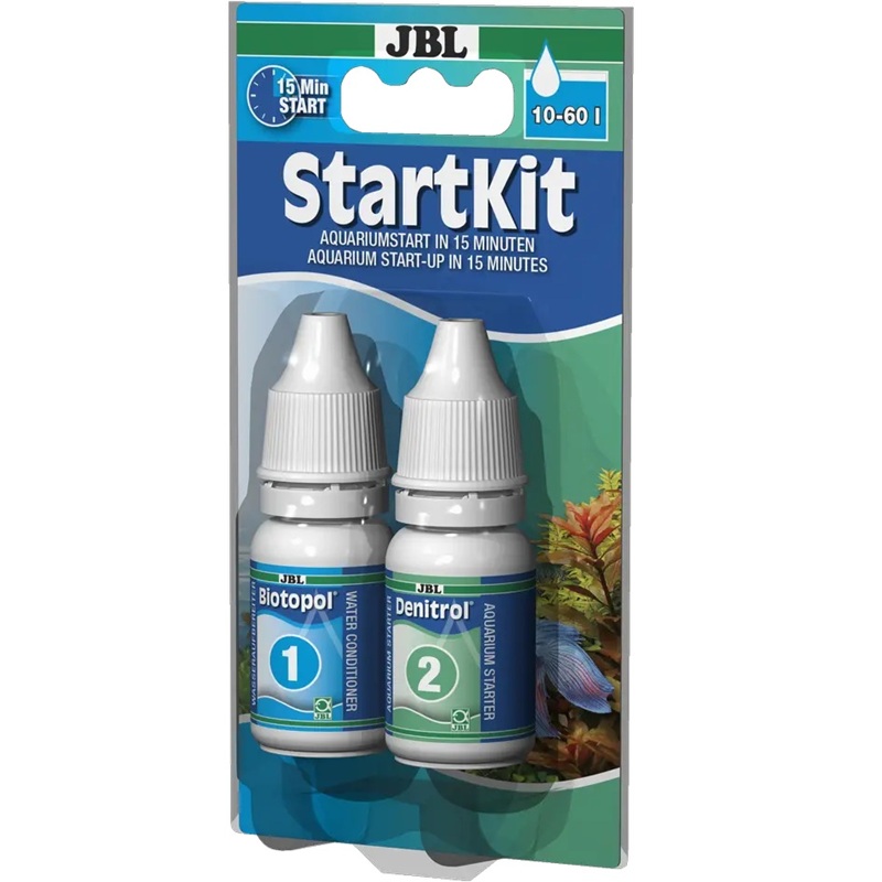 JBL StartKit /Комплект Стабилизатор За Вода И Бактериален Активатор За Стартиране На Сладководен Аквариум/-2х15мл JBL StartKit /Комплект Стабилизатор За Вода И Бактериален Активатор За Стартиране На Сладководен Аквариум/-2х15мл