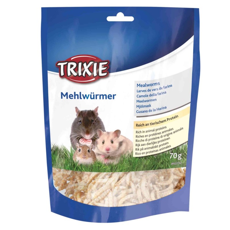 Trixie Mealworms /Брашнени Червеи/-70гр Trixie Mealworms /Брашнени Червеи/-70гр