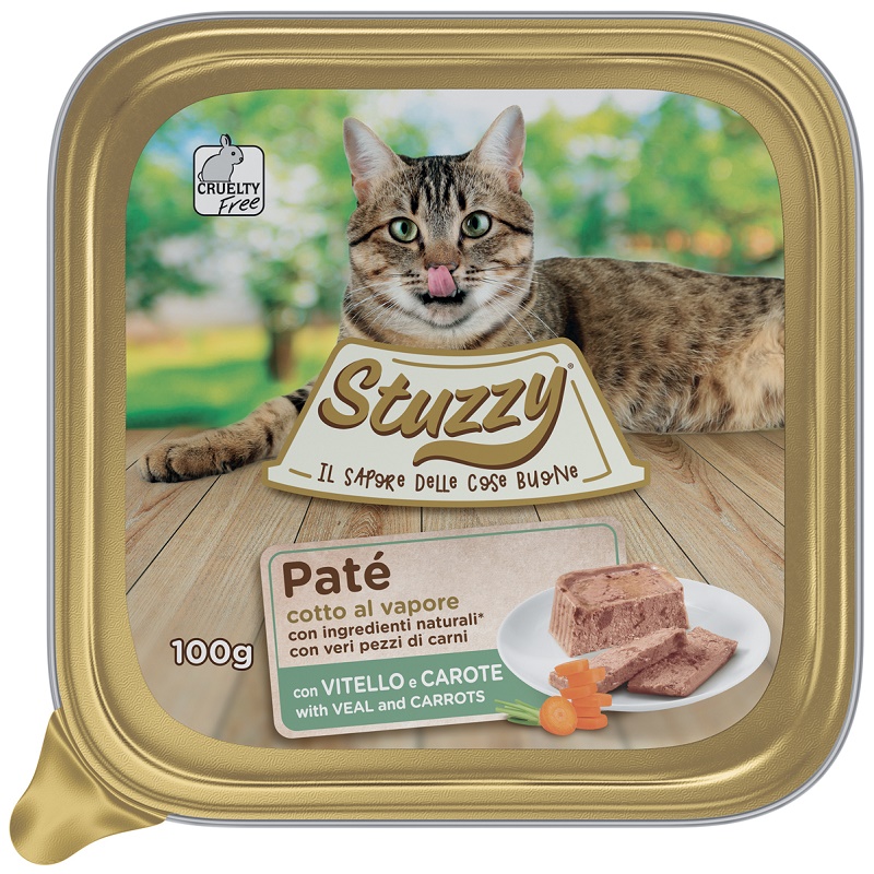 Stuzzy Cat Paté With Veal And Carrots /Храна За Израснали Котки Пастет С Телешко Месо И Моркови/-6х100гр Stuzzy Cat Paté With Veal And Carrots /Храна За Израснали Котки Пастет С Телешко Месо И Моркови/-6х100гр