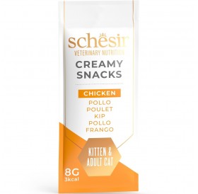 Schesir Veterinary Nutrition Creamy Snacks Chicken Kitten&Adult Cat /Кремообразни Лакомства За Подрастващи И Израснали Котки Стимулиращи Апетита С Пилешко Месо/-20х8гр