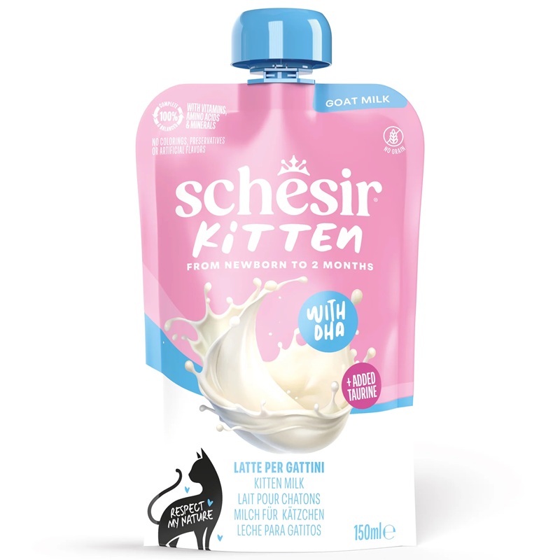 Schesir Kitten Milk Ready-To-Serve Milk /Готово За Сервиране Мляко За Новородени Котенца/-150мл Schesir Kitten Milk Ready-To-Serve Milk /Готово За Сервиране Мляко За Новородени Котенца/-150мл