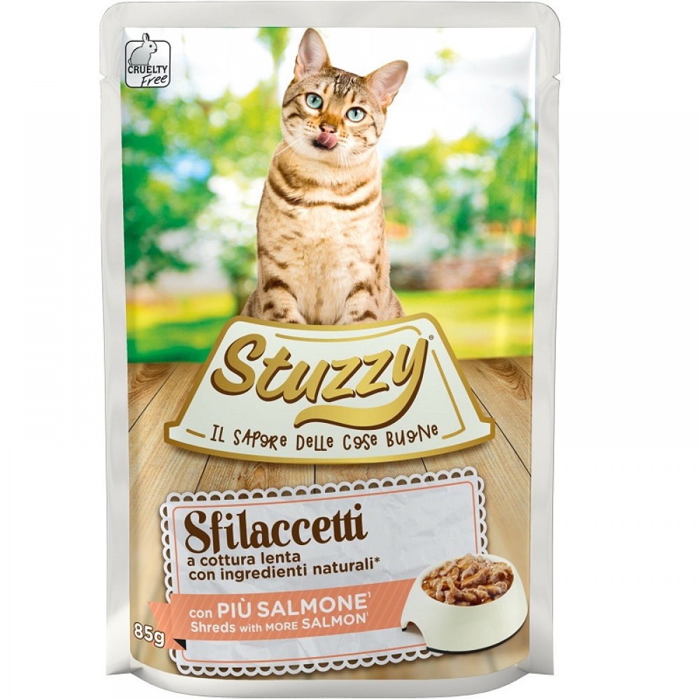 Stuzzy Cat Shreds With Salmon /Храна За Израснали Котки Със Сьомга/-6х85гр