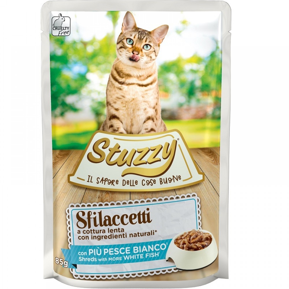 Stuzzy Cat Shreds With White Fish /Храна За Израснали Котки С Месо От Бяла Риба/-6х85гр Stuzzy Cat Shreds With White Fish /Храна За Израснали Котки С Месо От Бяла Риба/-6х85гр