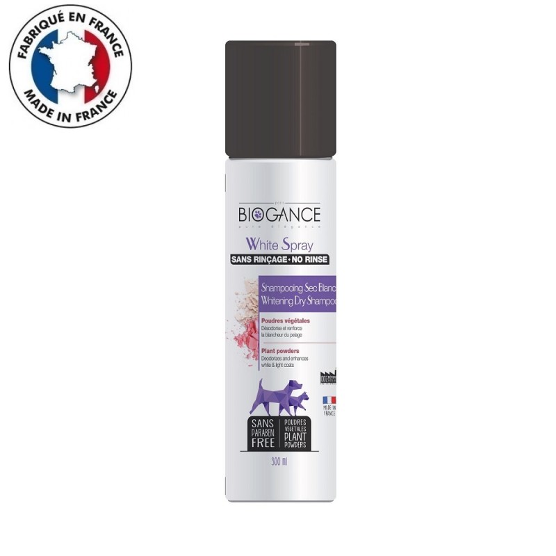 Biogance White Spray /Сух Шампоан За Кучета И Котки С Бяла Козина/-300мл Biogance White Spray /Сух Шампоан За Кучета И Котки С Бяла Козина/-300мл