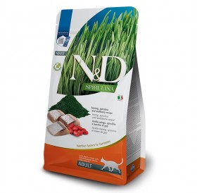 N&D Spirulina Feline Adult Herring Spirulina&Wolfberry /Пълноценна Храна За Израснали Котки С Херинга Спирулина И Годжи Бери/-1,5кг