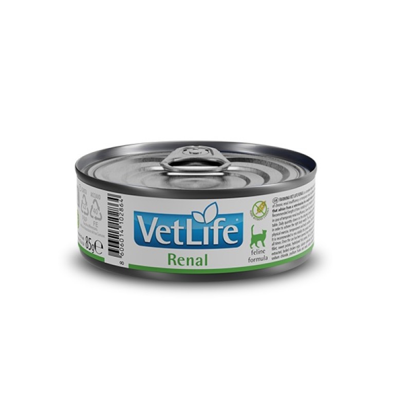 Farmina Vet Life Feline Renal /Пълноценна Диета За Котки С Бъбречна Недостатъчност/-85гр Farmina Vet Life Feline Renal /Пълноценна Диета За Котки С Бъбречна Недостатъчност/-85гр