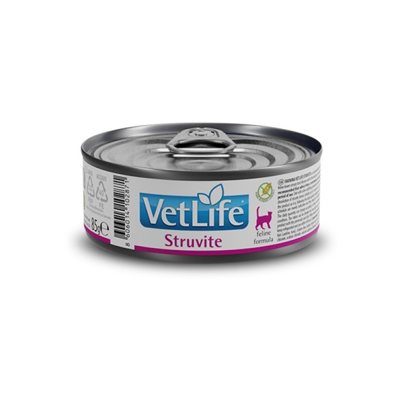 Farmina Vet Life Feline Struvite /Пълноценна Диета За Котки Със Струвитна Уролитиаза И Заболявания На Долния Уринарен Тракт/-85гр Farmina Vet Life Feline Struvite /Пълноценна Диета За Котки Със Струвитна Уролитиаза И Заболявания На Долния Уринарен Тракт/-85гр
