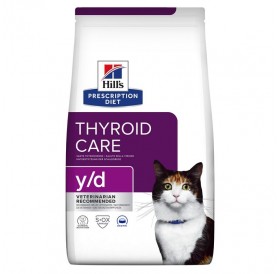 Hill's Prescription Diet Feline y/d Thyroid Care /Диета За Израснал Котки Регулираща Приема На Йод При Хипертиреоидизъм/-1,5кг