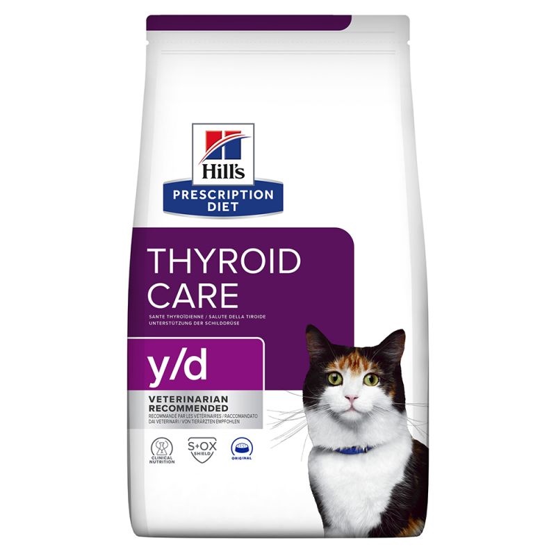Hill's Prescription Diet Feline y/d Thyroid Care /Диета За Израснал Котки Регулираща Приема На Йод При Хипертиреоидизъм/-1,5кг Hill's Prescription Diet Feline y/d Thyroid Care /Диета За Израснал Котки Регулираща Приема На Йод При Хипертиреоидизъм/-1,5кг