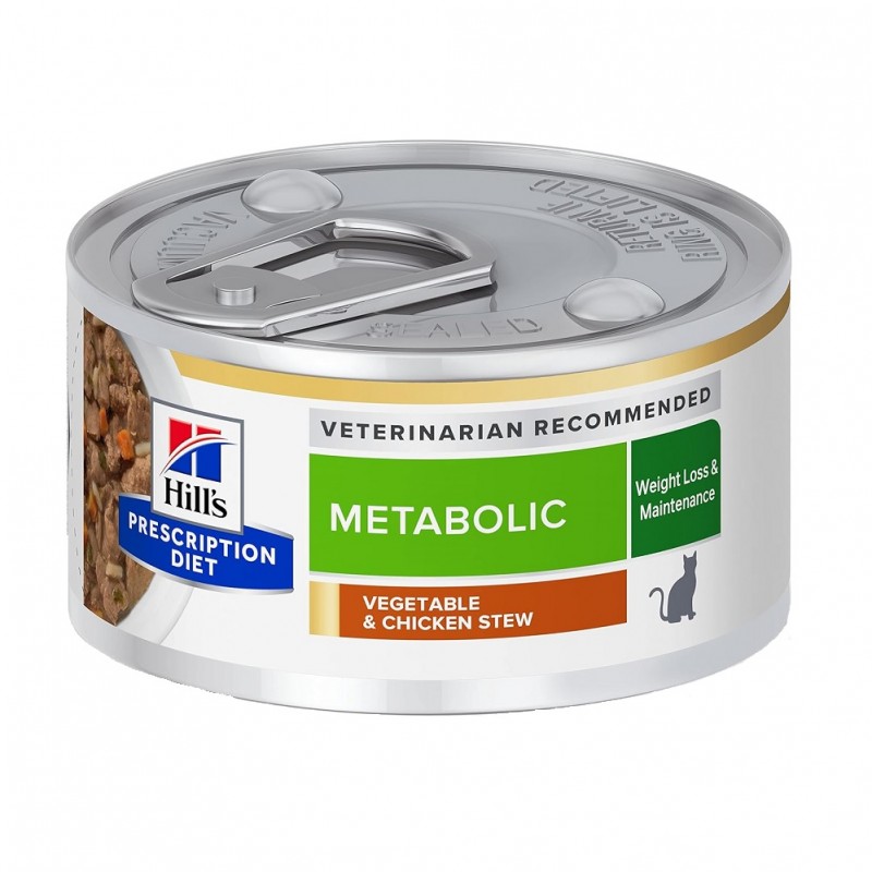 Hill's Prescription Diet Feline Metabolic Weight Loss&Maintenance Chicken&Vegetable Stew /Диета За Котки С Наднормено Тегло Или Поддържането Му След Отслабване (Задушено Пилешко И Зеленчуци)/-82гр Hill's Prescription Diet Feline Metabolic Weight Loss&Maintenance Chicken&Vegetable Stew /Диета За Котки С Наднормено Тегло Или Поддържането Му След Отслабване (Задушено Пилешко И Зеленчуци)/-82гр