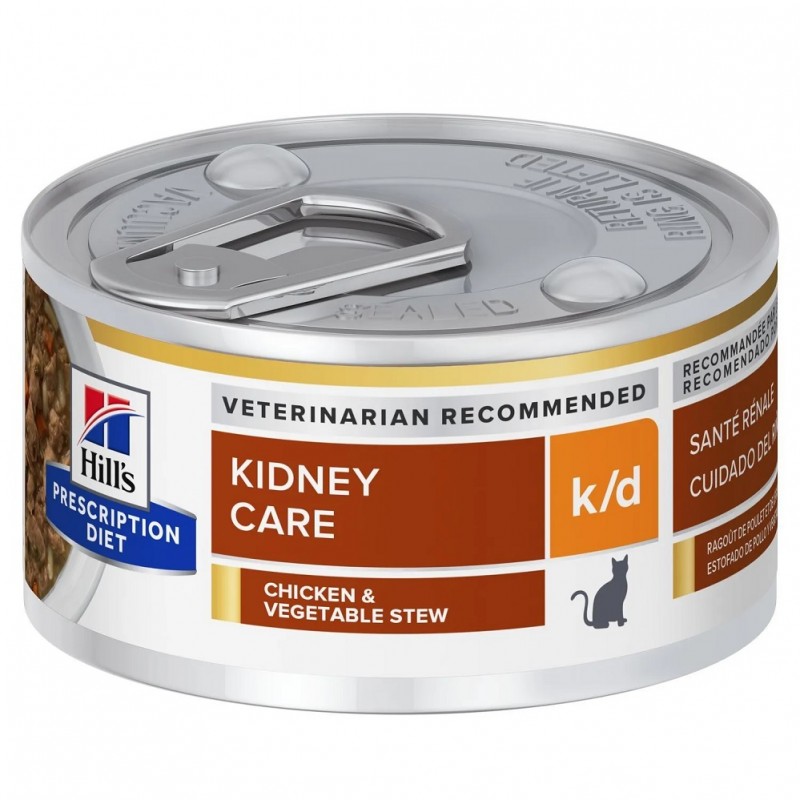Hill's Prescription Diet Feline k/d Chicken&Vegetable /Диета За Котки С Бъбречна Недостатъчност С Пилешко Месо И Зеленчуци/-82гр Hill's Prescription Diet Feline k/d Chicken&Vegetable /Диета За Котки С Бъбречна Недостатъчност С Пилешко Месо И Зеленчуци/-82гр