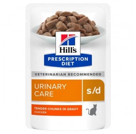 Hill's Prescription Diet Feline s/d Urinary Care With Chicken /Диета За Израснали Котки За Бързо Разтваряне На Струвитни Уролити/-12х85гр