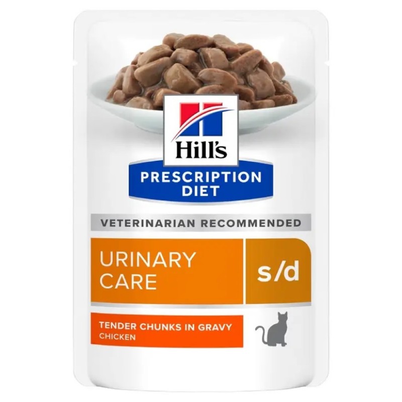 Hill's Prescription Diet Feline s/d Urinary Care With Chicken /Диета За Израснали Котки За Бързо Разтваряне На Струвитни Уролити/-12х85гр Hill's Prescription Diet Feline s/d Urinary Care With Chicken /Диета За Израснали Котки За Бързо Разтваряне На Струвитни Уролити/-12х85гр