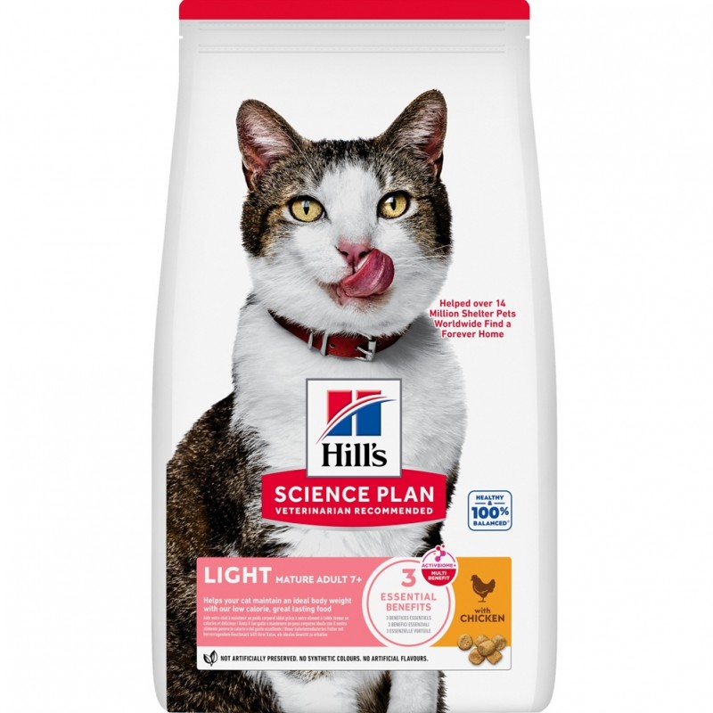 Hill's Science Plan Feline Adult Light With Chicken /Пълноценна Храна За Израснали Котки С Наднормено Тегло С Пилешко Месо/-10кг Hill's Science Plan Feline Adult Light With Chicken /Пълноценна Храна За Израснали Котки С Наднормено Тегло С Пилешко Месо/-10кг