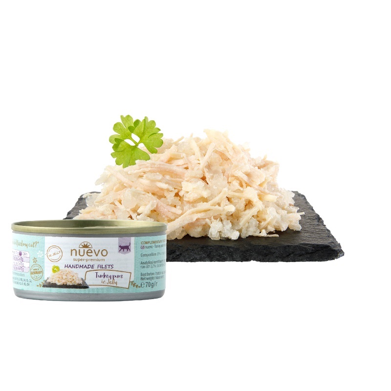Nuevo Handmade Filets Turkey Pure In Jelly /Храна За Котки С Пуешки Филенца В Желе/-70гр