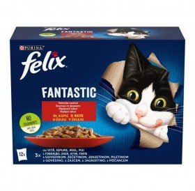Felix Fantastic Multipack Adult Mixed Selection In Jelly /Храна За Израснали Котки С Пилешко Говеждо Заешко И Агнешко Месо В Желе/-12х85гр Felix Fantastic Multipack Adult Mixed Selection In Jelly /Храна За Израснали Котки С Пилешко Говеждо Заешко И Агнешко Месо В Желе/-12х85гр