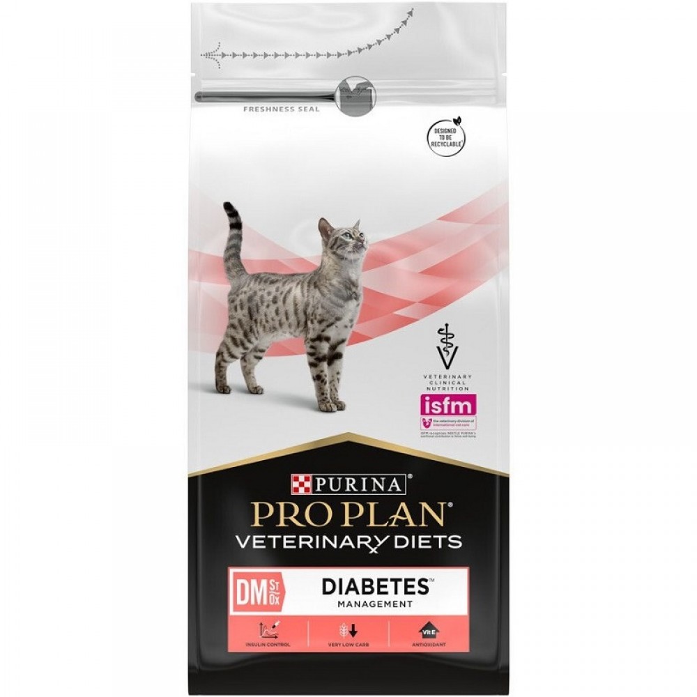 Pro Plan Veterinary Diets DM Diabetes Management St/Ox Dry Cat Food /Диета За Израснали Котки Подпомагаща Лечението На Захарен Диабет/-1,5кг Pro Plan Veterinary Diets DM Diabetes Management St/Ox Dry Cat Food /Диета За Израснали Котки Подпомагаща Лечението На Захарен Диабет/-1,5кг