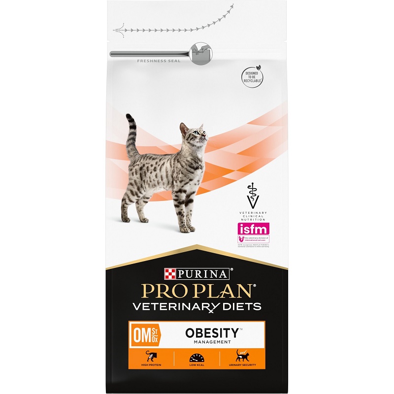 Pro Plan Veterinary Diets OM Obesity Management Dry Cat Food /Диета За Израснали Котки С Наднормено Тегло/-1,5кг Pro Plan Veterinary Diets OM Obesity Management Dry Cat Food /Диета За Израснали Котки С Наднормено Тегло/-1,5кг
