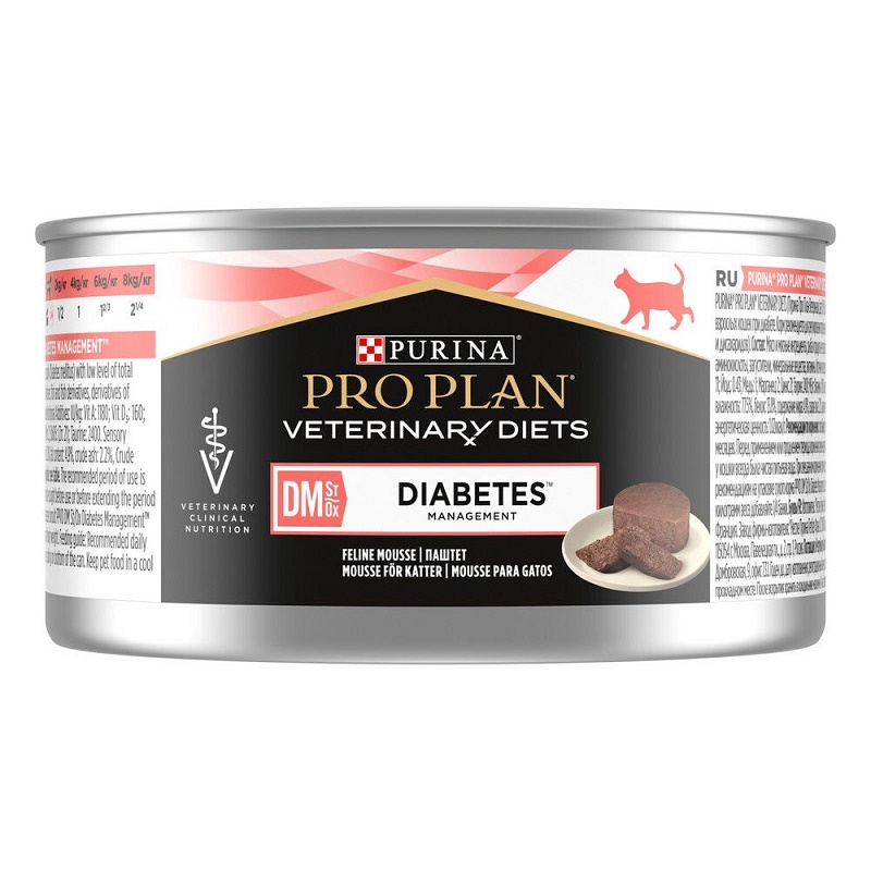 Pro Plan Veterinary Diets DM Diabetes Management St/Ox Wet Cat Food /Диета За Израснали Котки Подпомагаща Лечението На Захарен Диабет/-195гр Pro Plan Veterinary Diets DM Diabetes Management St/Ox Wet Cat Food /Диета За Израснали Котки Подпомагаща Лечението На Захарен Диабет/-195гр