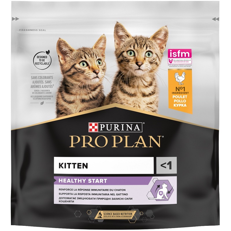 Pro Plan Kitten Healthy Start Chicken /Пълноценна Храна За Подрастващи Котенца И За Бременни И Кърмещи Котки С Пилешко Месо И Ориз/-400гр