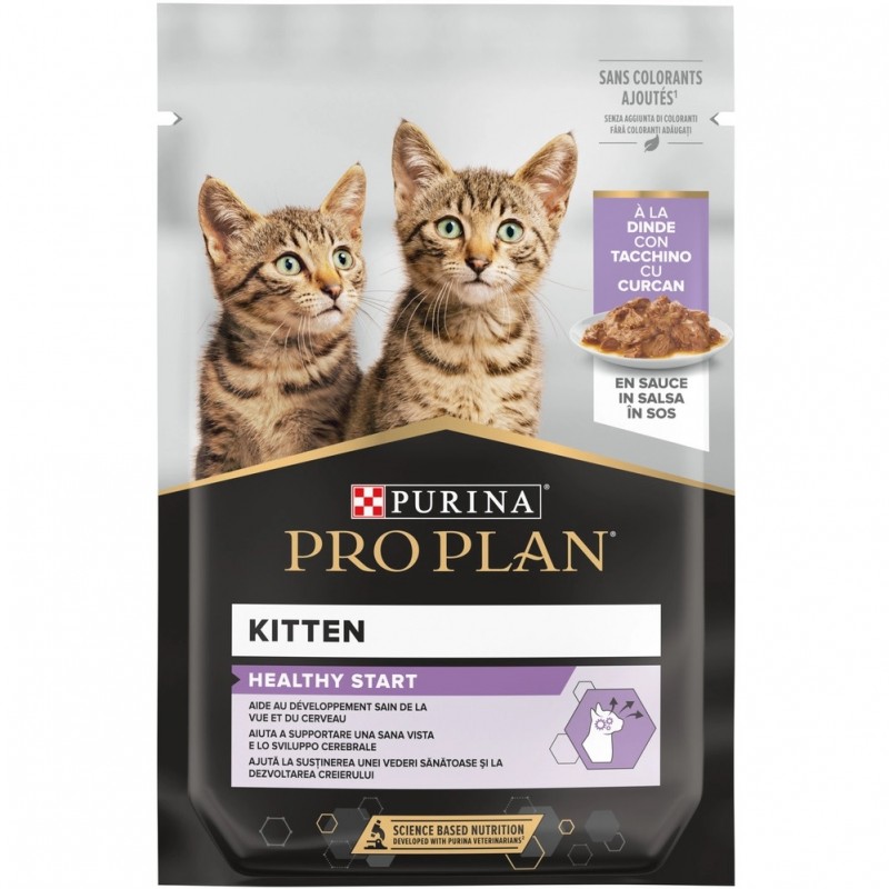 Pro Plan Kitten Healthy Start With Turkey In Sauce /Пълноценна Храна За Подрастващи Котенца С Пуешко Месо/-85гр Pro Plan Kitten Healthy Start With Turkey In Sauce /Пълноценна Храна За Подрастващи Котенца С Пуешко Месо/-85гр