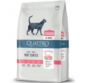 Quattro Cat Sterilised Extra Poultry /Пълноценна Храна За Кастрирани Котки С Птиче Месо/-7кг Quattro Cat Sterilised Extra Poultry /Пълноценна Храна За Кастрирани Котки С Птиче Месо/-7кг
