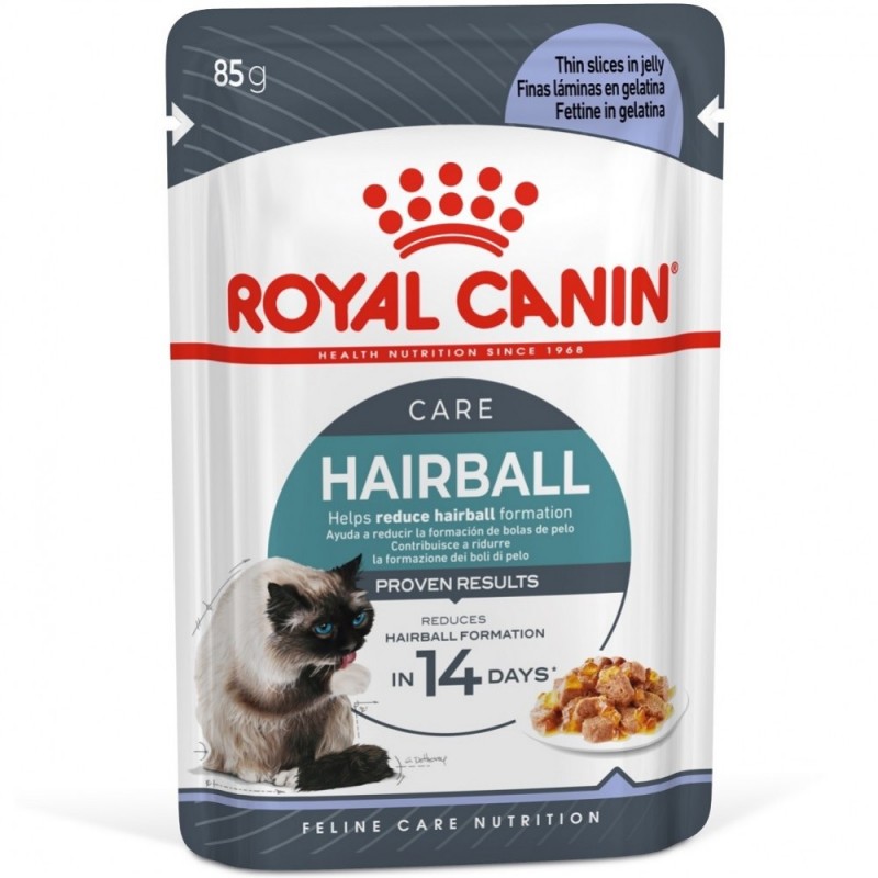 Royal Canin Hairball Care Chunks In Jelly Pouches /Храна За Израснали Котки За Естествено Отделяне На Космените Топки/-12x85гр