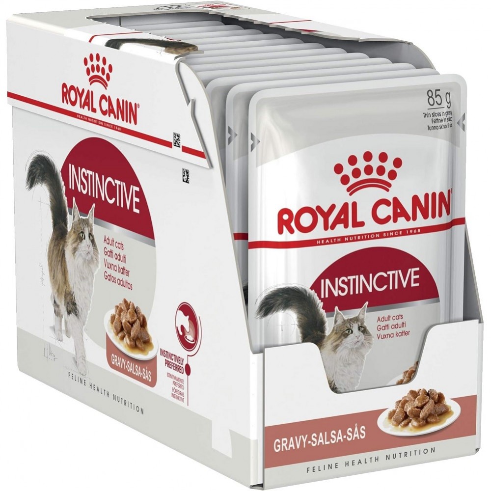 Royal Canin Instinctive Chunks In Gravy Pouches /Храна За Израснали Котки Тънки Късчета В Сос/-12x85гр