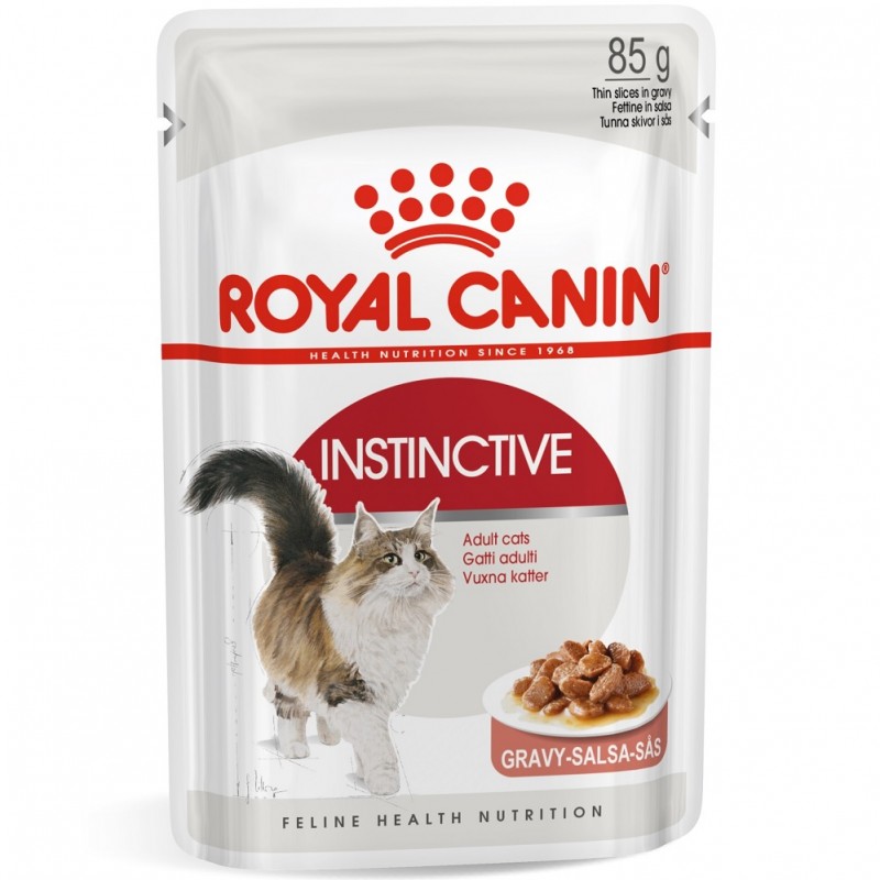 Royal Canin Instinctive Chunks In Gravy Pouches /Храна За Израснали Котки Тънки Късчета В Сос/-12x85гр