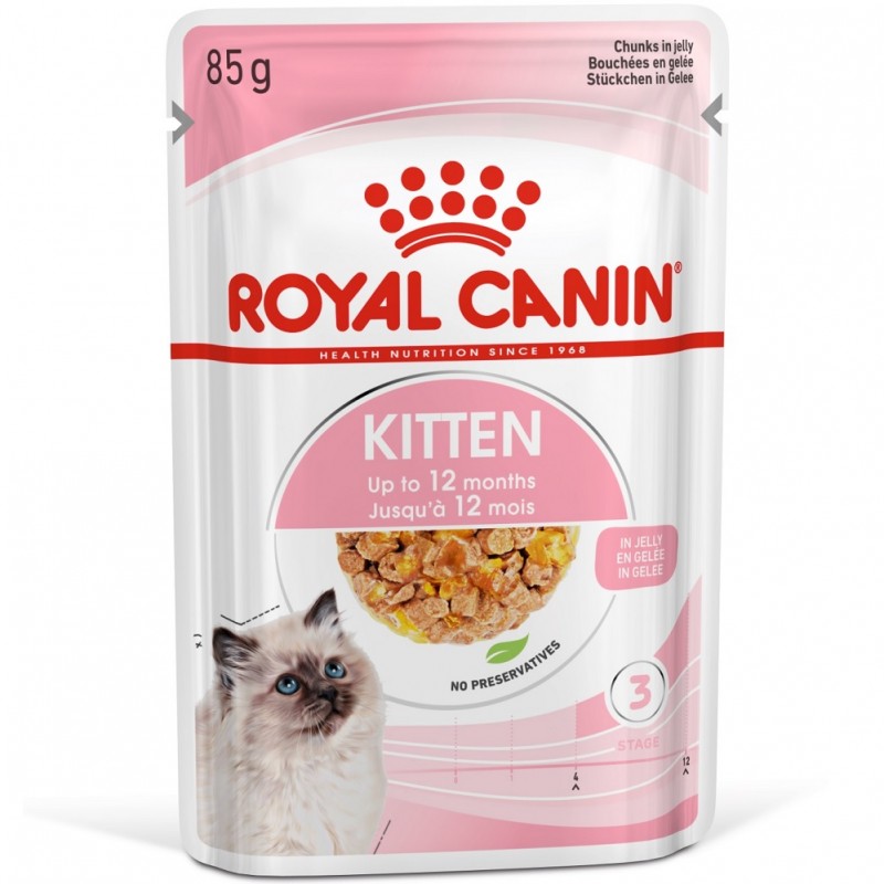 Royal Canin Kitten Chunks In Jelly Pouches /Храна За Подрастващи Котенца/-12x85гр