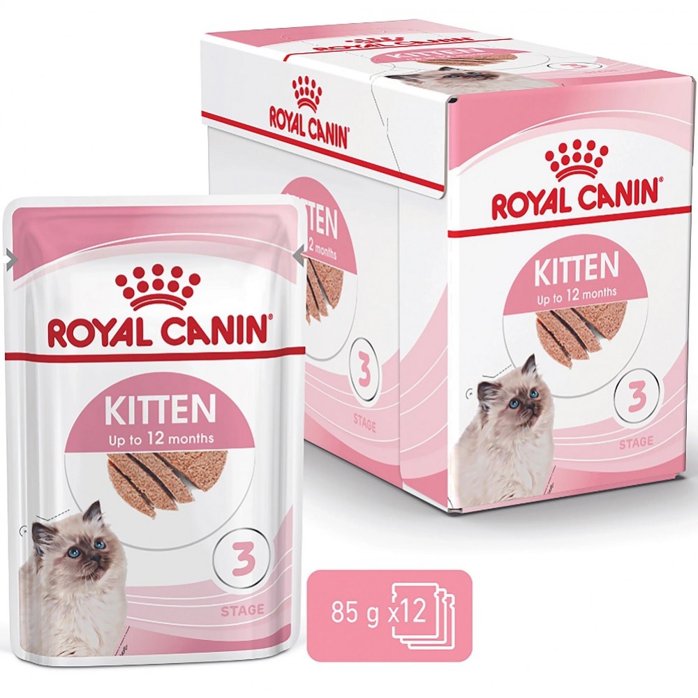 Royal Canin Kitten Loaf In Sauce Pouches /Храна За Подрастващи Котенца/-12x85гр