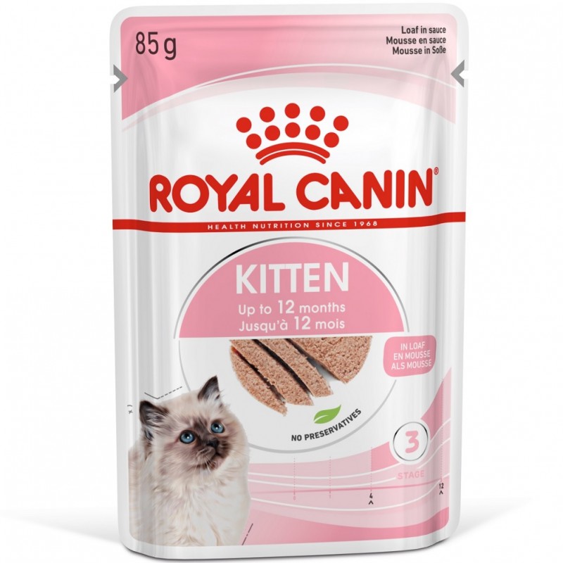 Royal Canin Kitten Loaf In Sauce Pouches /Храна За Подрастващи Котенца/-12x85гр Royal Canin Kitten Loaf In Sauce Pouches /Храна За Подрастващи Котенца/-12x85гр