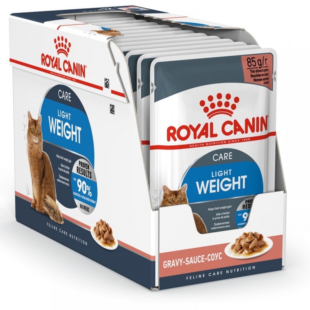 Royal Canin Light Weight Care Chunks In Gravy Pouches /Храна За Израснали Котки С Наднормено Тегло/-12x85гр Royal Canin Light Weight Care Chunks In Gravy Pouches /Храна За Израснали Котки С Наднормено Тегло/-12x85гр