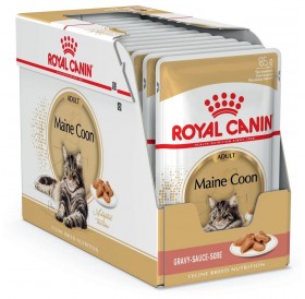 Royal Canin Maine Coon Adult Chunks In Gravy Pouches /Храна За Израснали Котки Порода Мейн Куун/-12x85гр