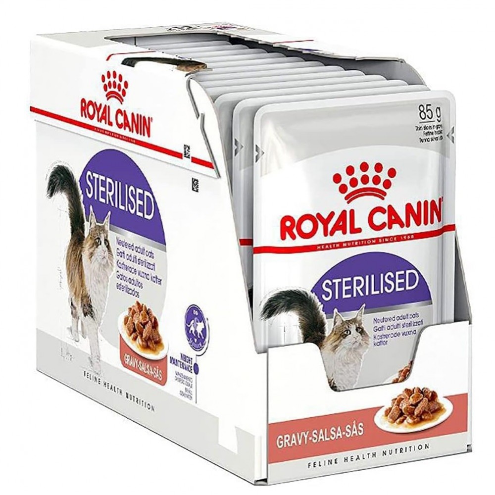 Royal Canin Sterilised Chunks In Gravy Pouches /Храна За Израснали Кастрирани Котки/-12x85гр Royal Canin Sterilised Chunks In Gravy Pouches /Храна За Израснали Кастрирани Котки/-12x85гр