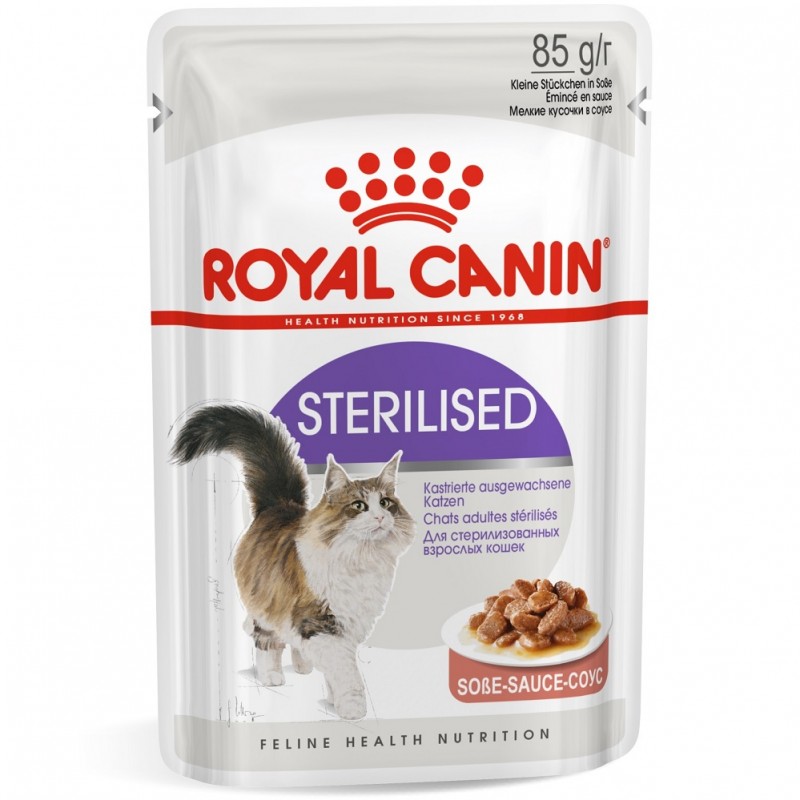 Royal Canin Sterilised Chunks In Gravy Pouches /Храна За Израснали Кастрирани Котки/-12x85гр Royal Canin Sterilised Chunks In Gravy Pouches /Храна За Израснали Кастрирани Котки/-12x85гр