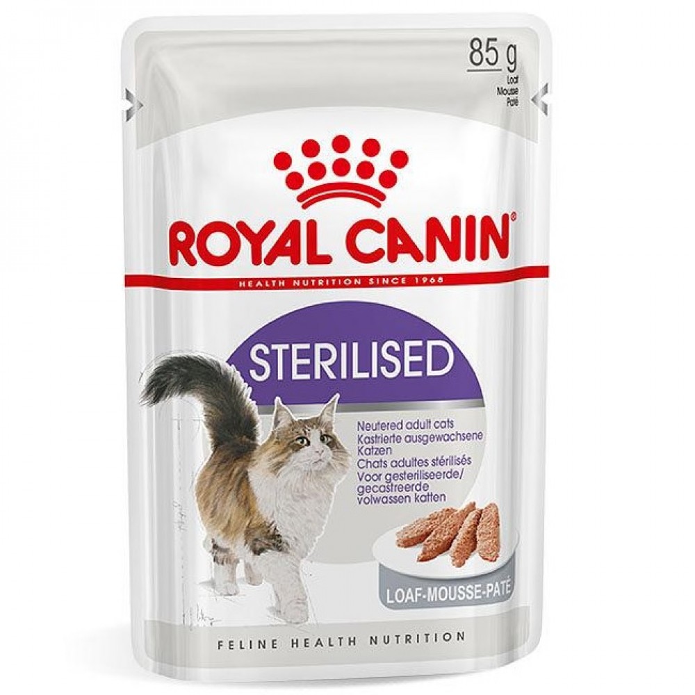 Royal Canin Sterilised Loaf In Sauce Pouches /Храна За Израснали Кастрирани Котки Мус Консистенция/-12x85гр