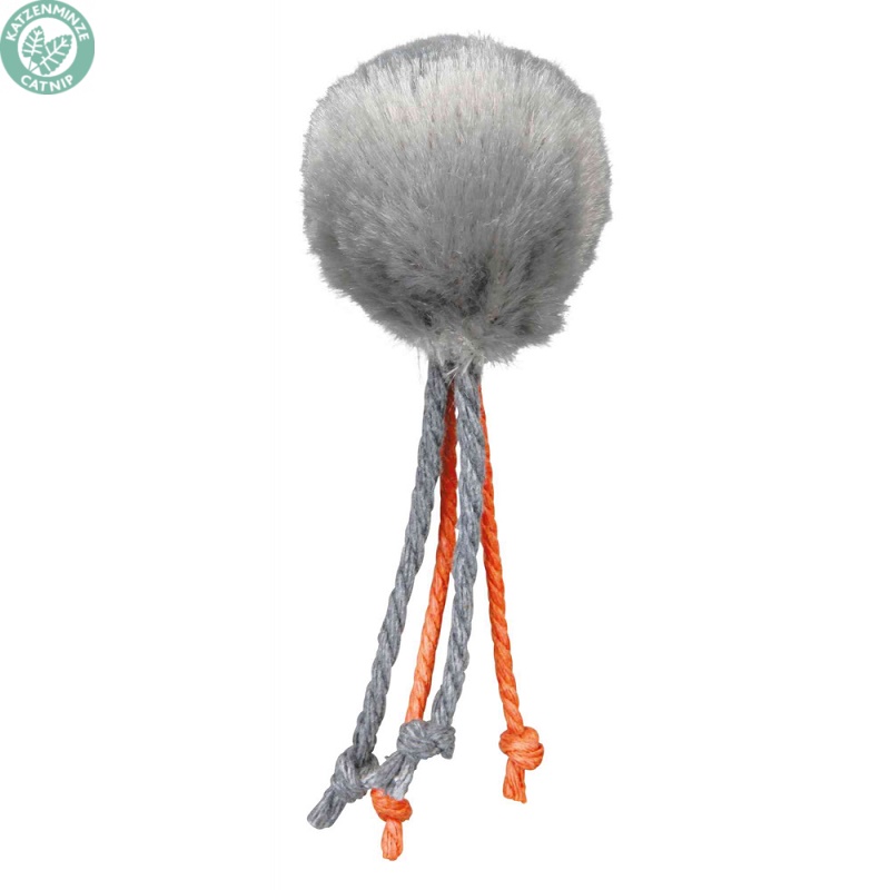 Trixie Ball With Strings /Плюшена Играчка За Котки/-Ø4см Trixie Ball With Strings /Плюшена Играчка За Котки/-Ø4см