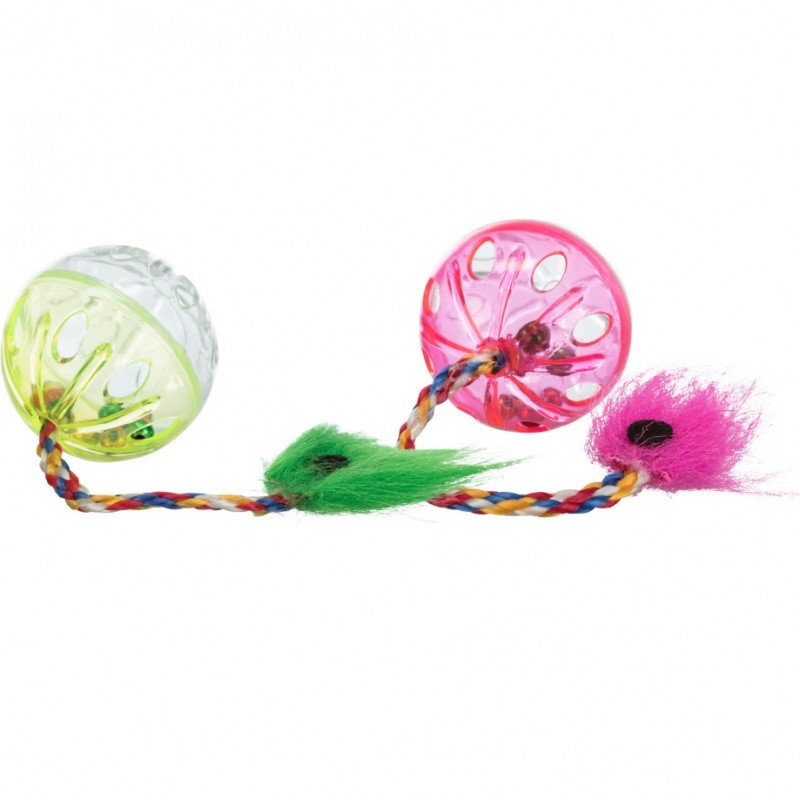 Trixie Set Of Rattling Balls With Tails /Играчки За Котки Ø4см/-2бр Trixie Set Of Rattling Balls With Tails /Играчки За Котки Ø4см/-2бр