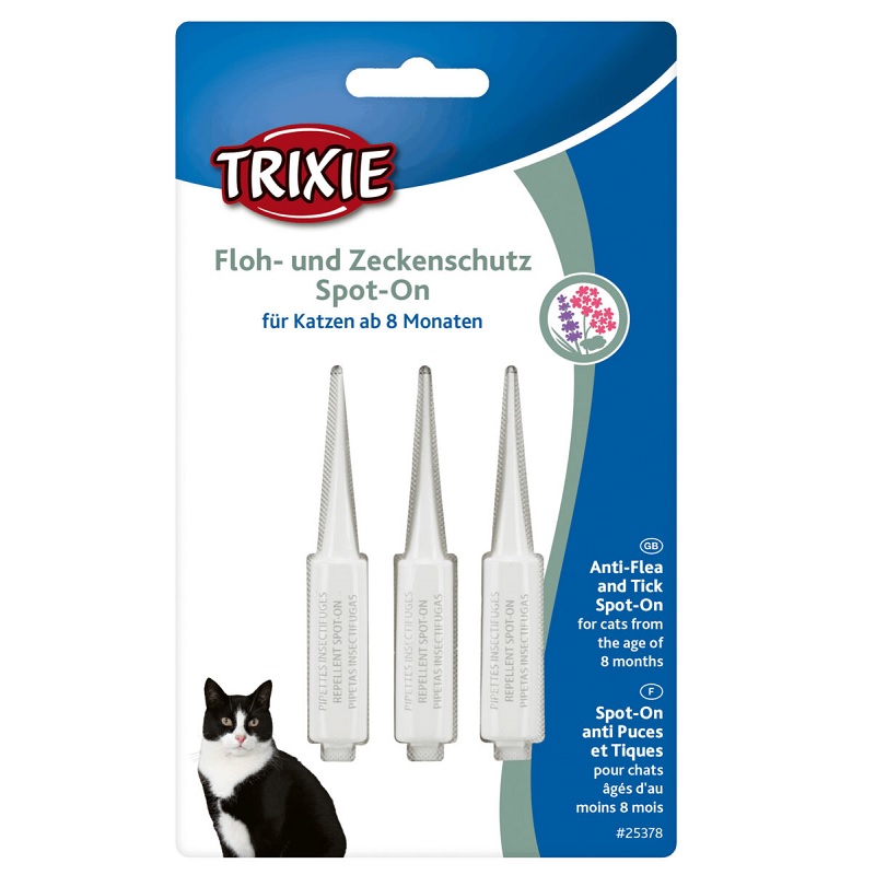 Trixie Spot-On Flea And Tick Protection Over 8 Month /Био Противопаразитни Пипети С Репелентно Действие За Котки/-3бр Trixie Spot-On Flea And Tick Protection Over 8 Month /Био Противопаразитни Пипети С Репелентно Действие За Котки/-3бр