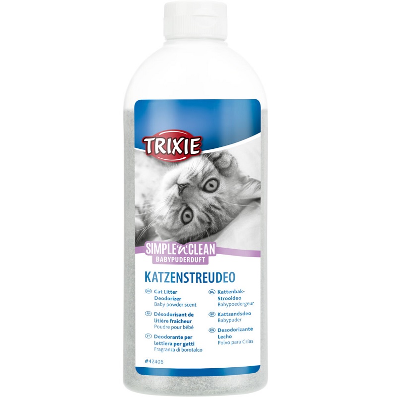 Trixie Simple'n'Clean Cat Litter Deodorizer Baby Powder /Ароматизатор За Котешка Тоалетна С Аромат На Бебешка Пудра/-750гр Trixie Simple'n'Clean Cat Litter Deodorizer Baby Powder /Ароматизатор За Котешка Тоалетна С Аромат На Бебешка Пудра/-750гр
