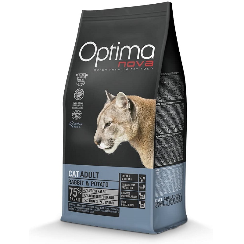 Optima Nova CAT Adult Rabbit&Potato /Храна За Израснали Котки Със Заешко Месо И Картофи/-8кг Optima Nova CAT Adult Rabbit&Potato /Храна За Израснали Котки Със Заешко Месо И Картофи/-8кг