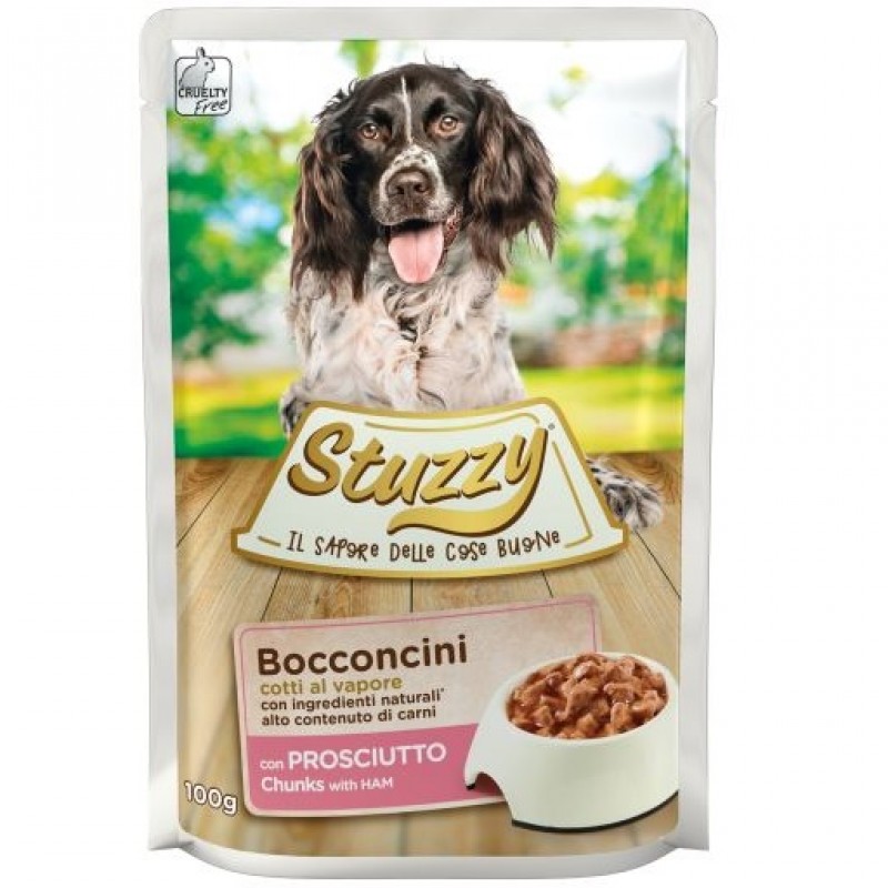 Stuzzy Dog Chunks With Ham /Храна За Израснали Кучета С Шунка В Сос/-6х100гр Stuzzy Dog Chunks With Ham /Храна За Израснали Кучета С Шунка В Сос/-6х100гр