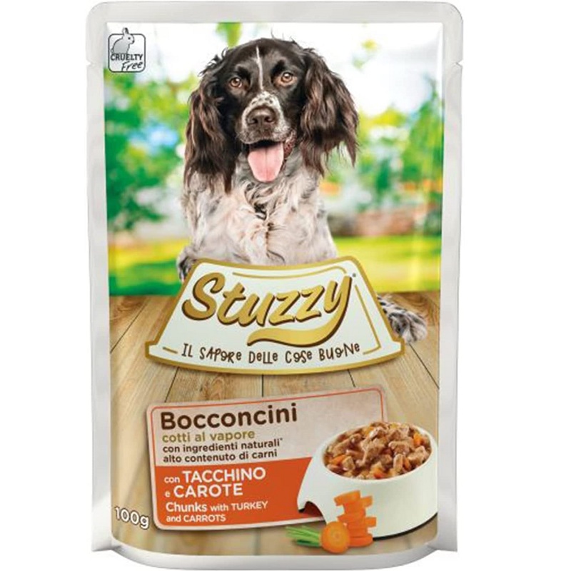 Stuzzy Dog Chunks With Turkey&Carrots /Храна За Израснали Кучета С Пуешко Месо И Моркови В Сос/-6х100гр Stuzzy Dog Chunks With Turkey&Carrots /Храна За Израснали Кучета С Пуешко Месо И Моркови В Сос/-6х100гр
