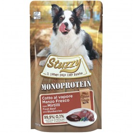 Stuzzy Monoprotein Grain&Gluten Free Fresh Beef With Blueberries /Храна За Израснали Кучета С Говеждо Месо И Боровинки/-6х150гр