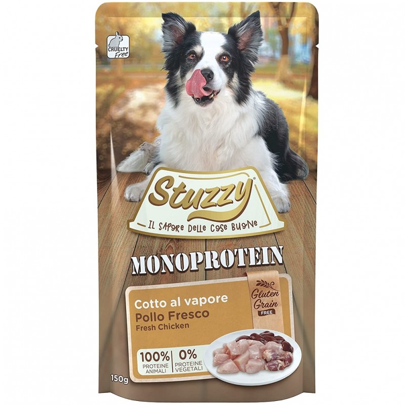 Stuzzy Monoprotein Grain&Gluten Free Fresh Chicken /Храна За Израснали Кучета С Пилешко Месо/-6x150гр