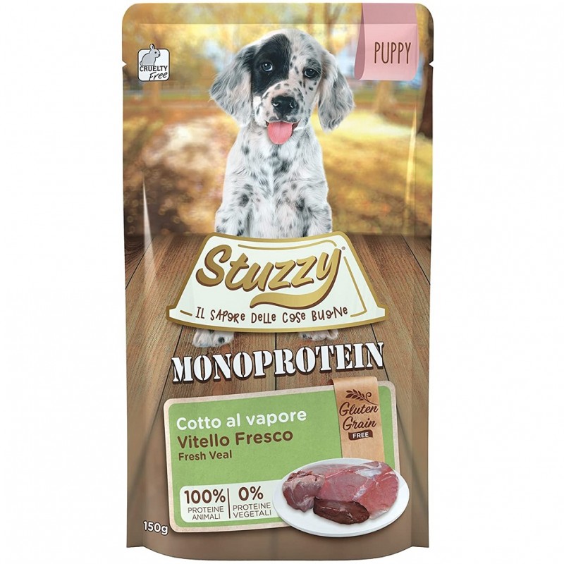 Stuzzy Monoprotein Grain&Gluten Free Puppy Fresh Veal /Храна За Подрастващи Кученца С Телешко Месо/-6х150гр Stuzzy Monoprotein Grain&Gluten Free Puppy Fresh Veal /Храна За Подрастващи Кученца С Телешко Месо/-6х150гр