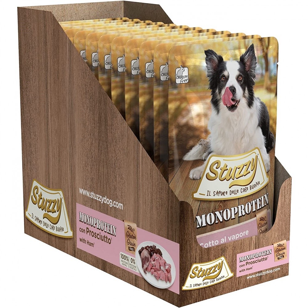 Stuzzy Monoprotein Grain&Gluten Free With Ham /Храна За Израснали Кучета С Шунка/-6х150гр